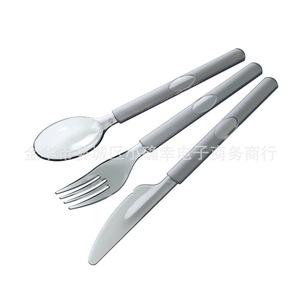 Ensemble de couverts jetables Green Four Seasons, couteau, cuillère, fourchette, plastique noir, pour plats à emporter, desserts, repas, fêtes - Product Image 5