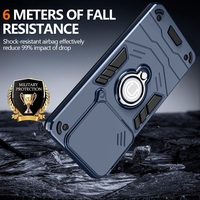 Funda Protectora para Teléfono Celular con Protector de Cámara Híbrido de TPU Suave y PC Rígido, con Anillo y Soporte, para ZTE Blade A56 4G