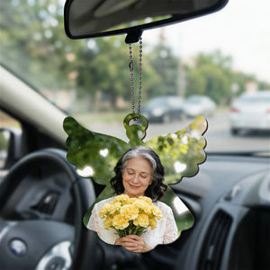 Colgante Personalizado para Coche con Alas de Ángel para Sublimación, Accesorios en Blanco de MDF, Adornos Colgantes Decorativos, Adorno Conmemorativo de MDF - Product Image 2