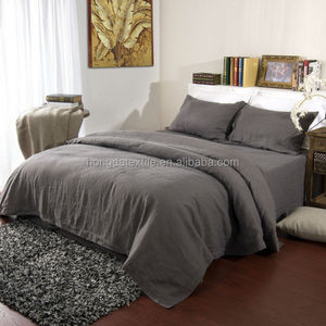 Ensemble <span class=keywords><strong>de</strong></span> literie en lin pur personnalisé 3 pièces, collection <span class=keywords><strong>de</strong></span> housses <span class=keywords><strong>de</strong></span> <span class=keywords><strong>couette</strong></span> <span class=keywords><strong>de</strong></span> luxe <span class=keywords><strong>de</strong></span> <span class=keywords><strong>haute</strong></span> <span class=keywords><strong>qualité</strong></span> pour hôtel - Product Image 2