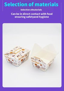 Boîte en papier kraft avec barrière anti-graisse enduite de PE, facile à assembler, adaptée aux aliments, pour la vente au détail de pâtisseries, gâteaux, beignets et desserts - Product Image 5