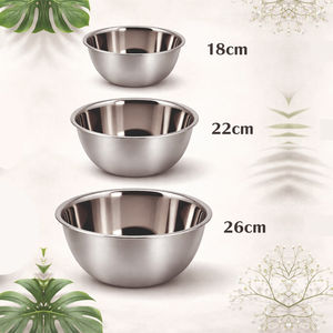 Juego de 3 Tazones para Mezclar de Acero Inoxidable, Duraderos, Resistentes al Óxido, Aptos para Lavavajillas, para Fiestas, Cocina, Repostería y Preparación de Alimentos - Product Image 2