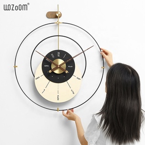 EMITDOOG Reloj de Pared de Metal de Lujo de Estilo <span class=keywords><strong>Español</strong></span> Moderno, Decoración de Lujo PARA EL Hogar, Reloj de Pared Grande - Product Image 3