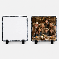 Ardoise de sublimation vierge SH03 de 15*20 cm avec support pour motifs imprimés DIY