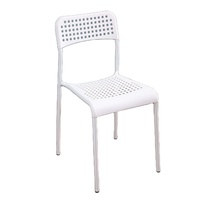 Chaise en plastique creuse pour loisirs de plein air, chaise de relaxation petite, robuste et stable