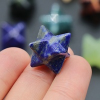 Merkaba en Agate Naturelle Non-Poreuse, Pierre de Cristal Gravée, Grande Fleur Hexagramme, Étoile Écologique Sculptée
