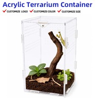 Terrarium en acrylique ultra-transparent Elite, empilable, gain de place, fermeture magnétique sécurisée, habitat professionnel pour l'élevage