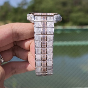Orologi da uomo di lusso automatici impermeabili con diamanti Moissanite VVS1 colore <span class=keywords><strong>D</strong></span> completamente tempestati di diamanti, testati con il tester per diamanti - Vendita calda - Product Image 3