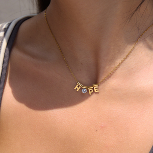 Ensemble cadeau de collier pendentif amovible en forme de lettre, croix, étoile, tube, en acier inoxydable <span class=keywords><strong>plaqué</strong></span> <span class=keywords><strong>or</strong></span> 18 carats avec CZ blanc et rose, de la marque J&D Jewelry - Product Image 6