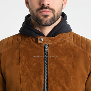 เสื้อแจ็กเก็ตหนังสำหรับผู้ชายเสื้อแจ็กเก็ตหนังนิ่มระบายอากาศได้ดีดีไซน์ทันสมัย - Product Image 1