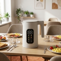 Bouilloire Électrique Sans Fil à Double Paroi en Verre 1,8 L 1500 W avec Contrôle de Température, Meilleure Vente sur le Marché Européen, pour Usage Domestique et Industriel