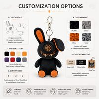 Portachiavi Personalizzato con Coniglietto di Peluche, Morbido Pupazzo a Forma di Coniglio Ciclope, Regalo Boutique, Basso MOQ, Supporto OEM ODM