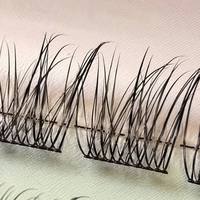 Kit de Cils en Grappes DIY, Cheveux Synthétiques, Sans Cruauté Animale, Réutilisables, Multi-Styles, Effet Wispy et Spiky, Faux Cils en Grappes à Longueurs Mixtes