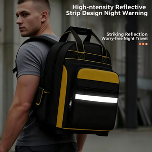 Cross-border popular double-shoulder <b>tool</b> backpack, Oxford cloth <b>tool</b> <b>bag</b>, thickened, wear-resistant, large capacity, - Product Image 4