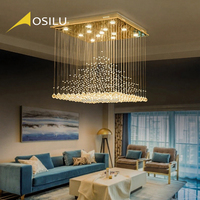 Candelabro de cristal dorado personalizado para hoteles, restaurantes, hogares, lámpara colgante moderna, cristal de cobre para decoraciones de boda, casa