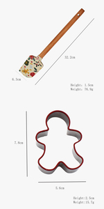 Ensemble d'ustensiles de pâtisserie de <span class=keywords><strong>Noël</strong></span> de haute qualité, 2 pièces, spatule en silicone imprimée et <span class=keywords><strong>emporte</strong></span>-<span class=keywords><strong>pièce</strong></span> pour la fabrication de biscuits - Product Image 2