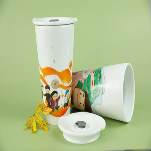 Taza de cerámica Thanh Y de 700ml con tapa, resistente al calor y elegante | Perfecto para regalos | Fabricante de vajilla OEM - Product Image 6