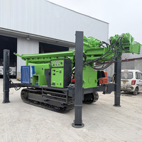 Foreuse à chenilles portable pour puits d'eau, moteur diesel, pour projets de forage en zone montagneuse