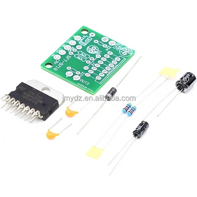 TDA7297 Power Amplifier Board DC 12V Dual Channel 15W+15W Loose Parts for Electronic DIY Kit Development Board