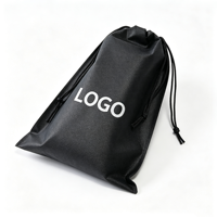 Sac anti-poussière robuste en non-tissé avec cordon de serrage, bord renforcé, logo personnalisé, pochette réutilisable pour grand sac à main ou housse de bagage