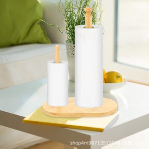 <b>Kitchen</b> <b>Paper</b> Towel Holder Upright Roll Dispenser Oval Tabletop Two Piece Organizer Decorative Storage Rack - Product Image 1