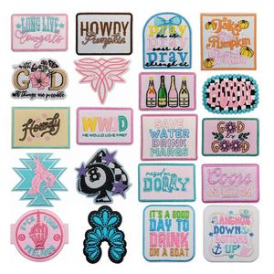 แพทช์ปักลายคาวบอยฮาวดี้สีชมพูสำหรับตกแต่งเสื้อคลุมและหมวกสำหรับกิจกรรมกลางแจ้ง ขายดี - Product Image 1