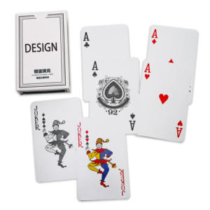 Impression personnalisée en gros, conception de logo personnalisée, cartes à <span class=keywords><strong>jouer</strong></span> de <span class=keywords><strong>poker</strong></span> de haute qualité en papier marqué - Product Image 3