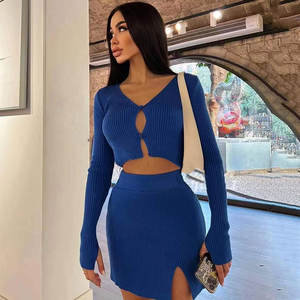 <span class=keywords><strong>2022</strong></span> <span class=keywords><strong>automne</strong></span> <span class=keywords><strong>hiver</strong></span> tricoté à manches longues pull femmes haut et jupes tenue Streetwear deux pièces ensemble décontracté mince Chic <span class=keywords><strong>jupe</strong></span> ensembles - Product Image 6