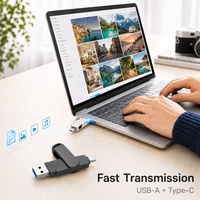 Unidad Flash USB OTG 3 en 1 Nandstor, Unidad de Memoria USB OEM al por Mayor de 32/64/128 GB, Unidad de Memoria USB Portátil de Metal para Android e iPhone