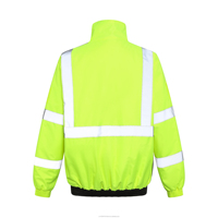 Veste de travail d'hiver réfléchissante à haute brillance jaune fluorescent chaud pour l'extérieur