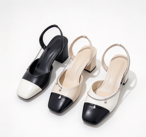 Chaussures à talons hauts en velours pour adolescentes, talon cubain de 6 cm, mini nœud, bout ouvert, chaussures de danse, talons noirs pour femme, talons épais noirs, ajustement parfait - Product Image 1