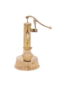 Brass Hand Pump Traditional Tabletop Home Decor Indoor Living Room Ornament with Round Design <b>Rustic</b> Vintage Accent Piece - Product Image 4