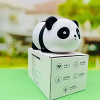 Panda portable en forme d'animal avec éclairage LED RVB alimenté par batterie en plastique, nouveau mini créatif pour haut-parleur Bluetooth