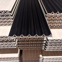 Panneaux muraux décoratifs intérieurs en composite bois-plastique (WPC) de styles variés, revêtement mural en PVC rainuré pour l'intérieur