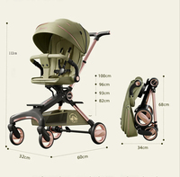 Poussette de luxe pour bébé, poussette pour nouveau-né, 3 en 1, multifonctionnelle, pliable, poussette de voyage, landau, 3 en 1