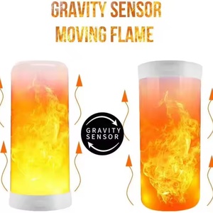 Contemporary <b>LED</b> Flame Effect Night Light Decoration Remote Control SMD Light Magnetic USB Charging Bedroom Dimmable <b>Battery</b> - Product Image 5
