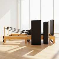 Machine de Pilates professionnelle en bois de chêne pliable avec chariot lisse