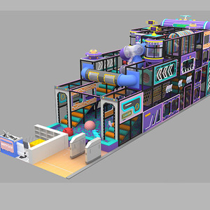 Parque Infantil Interior de Diseño Personalizado con Múltiples Niveles, Equipamiento de Entretenimiento con Bloques Suaves Independientes y Toboganes para Centro de Juegos - Product Image 1