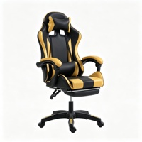 Chaise de jeu ergonomique personnalisée OEM, dossier haut, revêtement en cuir PU, pivotante à 360 degrés, repose-pieds pliable, éclairage LED RGB