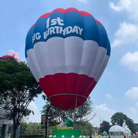 Ballon à air chaud gonflable en Oxford, taille du produit 2m, couleur et logo personnalisables, ventilateur intégré, impression par transfert thermique, dimensions 12ft