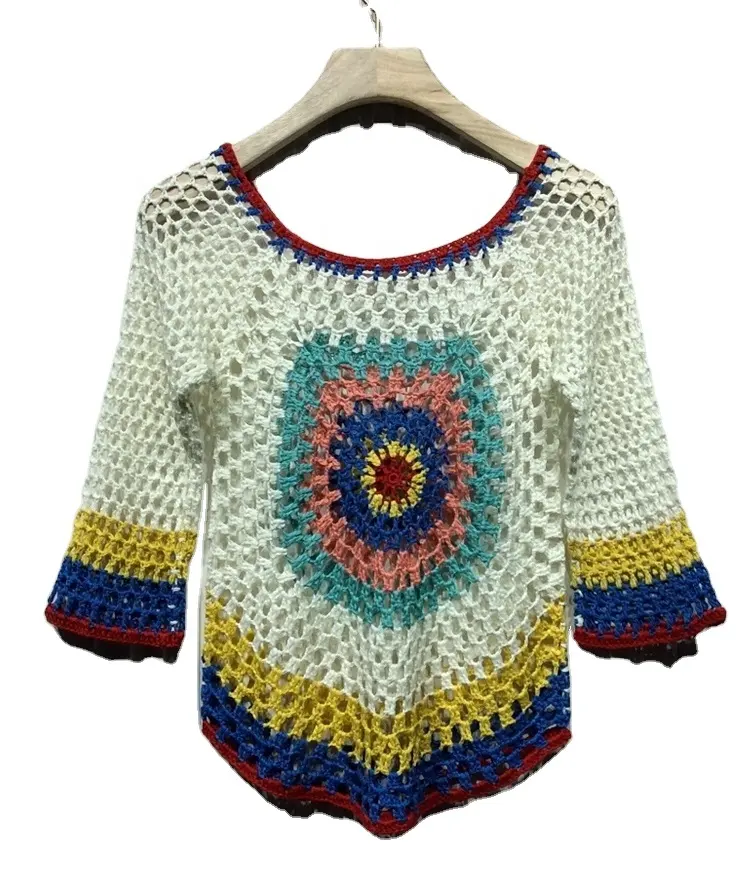 Crochet knit sweater