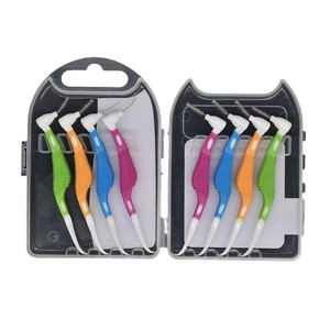 Brosse à dents orthodontique, brosse interdentaire, poils en nylon de 0,7 mm, design en forme de L, pour les soins dentaires des adultes - Product Image 5