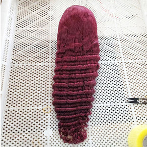 Perruque Deep Wave cheveux humains cheveux bruts vietnamiens cuticules alignés HD perruque avant en dentelle 13x4 perruque frisée profonde vendeur en gros cheveux colorés - Product Image 5