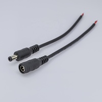 Adaptateur de prise d'alimentation cc femelle, câble de connecteur led, fil de prise en queue de cochon pour 3528 5050 bande LED CCTV caméra IP DC