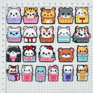 รองเท้าแตะรูปแมวพีวีซีการ์ตูนน่ารักแฟชั่นใหม่ล่าสุดของตกแต่งรูนิ่มของตกแต่งรูปหัวซิลิโคนสำหรับเด็กและผู้ใหญ่ - Product Image 5