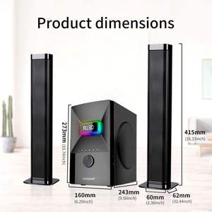 High-End <b>PC</b> <b>Gaming</b> RGB Light Subwoofer Desktop Speaker Super Bass Home Audio Blue Tooth Computer Speakers 2.1 Wired Speaker - Product Image 6