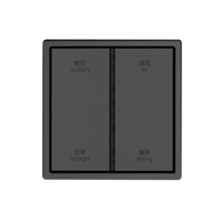 Panel Inteligente Metálico Lena de 2 Grupos y 4 Vías con Aplicación KNX para Automatización del Hogar Multifuncional