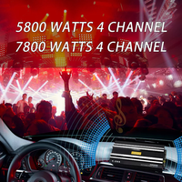 Amplificateur de voiture C0030 C-266 5800W 4 canaux classe AB avec crossovers 4*60W, modification audio 12V DC, amplificateur de basses pour TOUTES les voitures