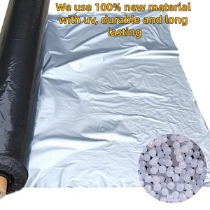 Rollo de Película de Plástico Negro Plateado Totalmente Biodegradable para Cobertura del Suelo, Película Compostable para Mulching - Product Image 2