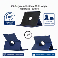 Étui de protection antichoc pour tablette en cuir PU et cuir PC rotatif à 360 degrés pour iPad Pro 11 M4 2024